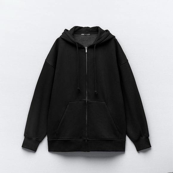 Absolutely new Zara hooded zip up oversized sweatshirt - Picture 1 of 1